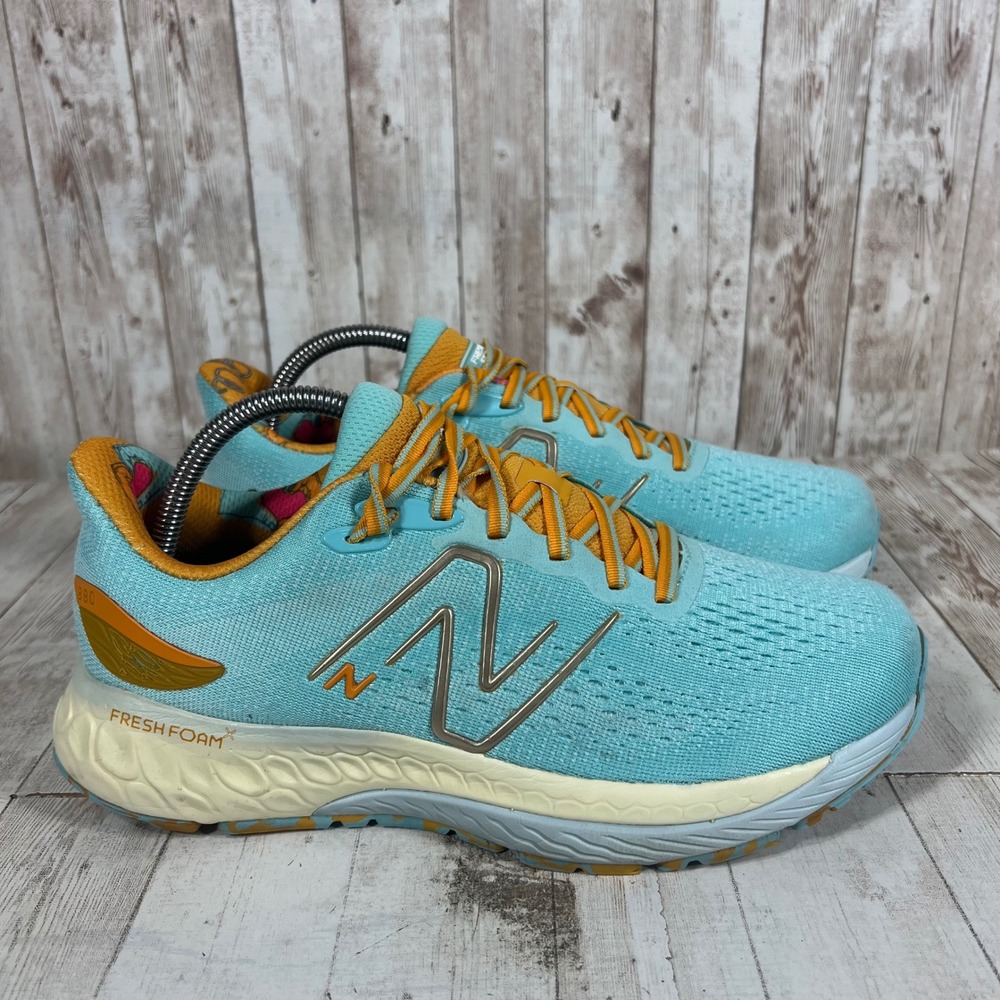 New Balance Fresh Foam 880v12 Womens Running Shoes Blue Orange Size 8 Wide